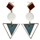 Temperament And Simple Geometric Triple-cornered Fashion Exquisite Earrings