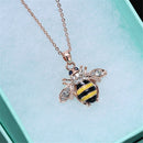 hic Cute Women Ladies Honey Bumblebee Bee Crystal Pendant Chain Necklace Hot*