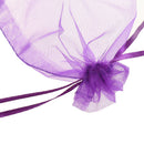 48 Organza Drawstring Pouches Gift Bags 4 inchx5 inch - Dark Purple C3C6