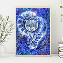 5D DIY Full Drill Diamond Painting Blue Tiger Cross Stitch Embroidery Kits