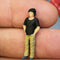 1:64 Figures Diorama Repair Factory Middle-aged Uncle Both hands in pocket