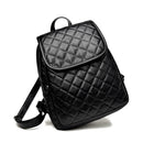 Women Plaid Leather Backpacks Casual Teen Girls School Travel Shoulder Bags