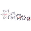 5PCS Snowflake Stainless Steel Cookie Cutter Biscuit Pastry Mold Cake Decor 3C
