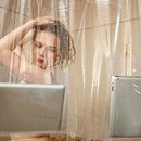 Waterproof Peva Curtain For Bathroom Shower Plastic Transparent White Clear