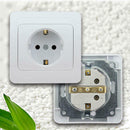 Wall Power Socket Grounded EU Standard Electrical Outlet Dual USB Char PLV