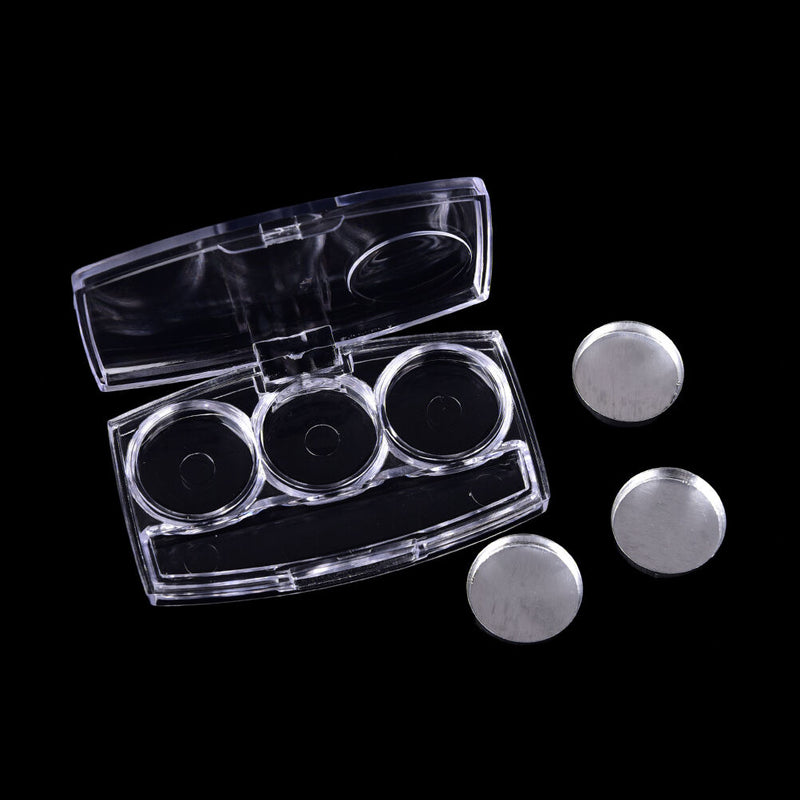 Empty 3Round Grids Eyeshadow Lipstick PowderBox Case Cosmetic Packing+Palette Kw