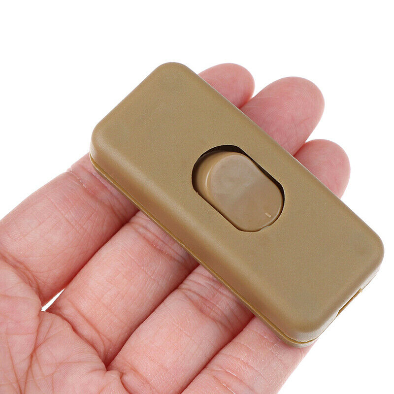In-line ON/OFF Rocker Switch Table Desk Bed Light Lamp Midway Push Button Sw Gn