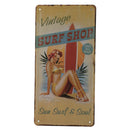 Shabby Chic Metal Tin Sign Poster Plaque Wall Art Decorative Plate-SURF SHOP