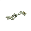 24 Sets Metal Crimp Cord Ends Ribbon Crimp Ends Crimp Connectors 12mm