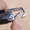 Alloy Metal Buckle Belt Clip Keychain Keyring Key Chain Double Ring Holder
