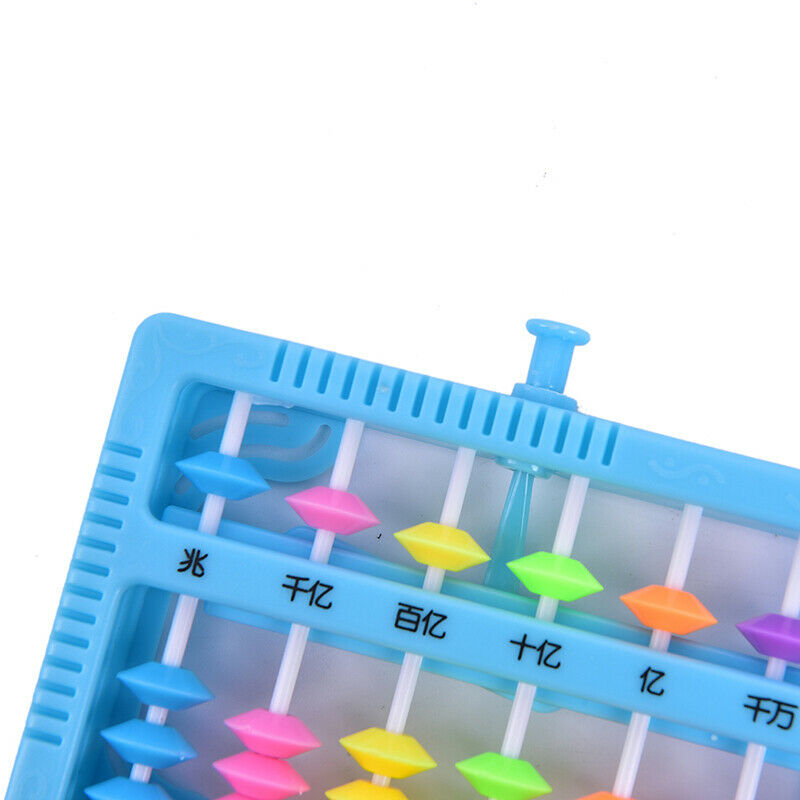 1Pc Plastic Abacus Arithmetic Calculating Tool 13 Rods with Colorful Be Gw