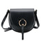 Women'S Semi-Circle Crossbody Bag Solid Color Pu Leather Handbag Ladies Mes I7U7