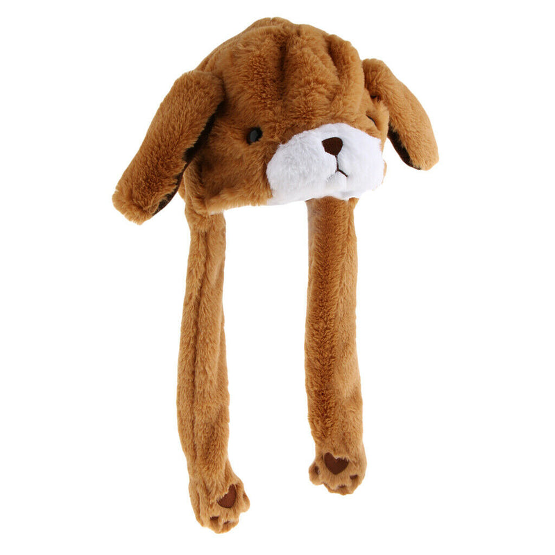 Bear Hat Ear Moving Jumping Hat Funny Lovely Plush Hat Cap For Women Girls