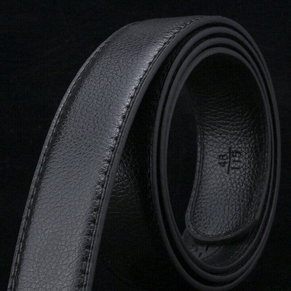 Men's Leather Belt Headless Double-sided Lychee strip Automatic Buckle Waistb Cy