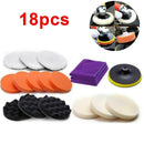 18x Auto Car Polish Wax Soft Thick Foam Sponge Pad Polisher Buffer Pad Set Black
