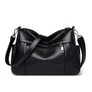 Solid Color Shoulder Handbags Women Litchi Pattern PU Leather Crossbody Bag