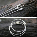 Useful 5x Stainless Steel Wire Keychain Cable Key Ring Chain Outdoor Keyring