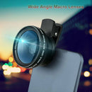 Wide Angle Macro Lens Mobile Phone Clip 37MM 0.45X 49UV + T2- In-1 Phone Lenses