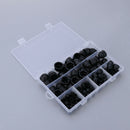 145Pcs/Set Bolt Nut Cap Inner Threaded Hex Shaped Black Protection Cover