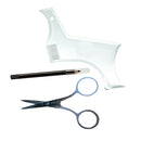 Beard Mustache Facial Hair Trimming Shaping Comb Stencil Template W/ Scissor