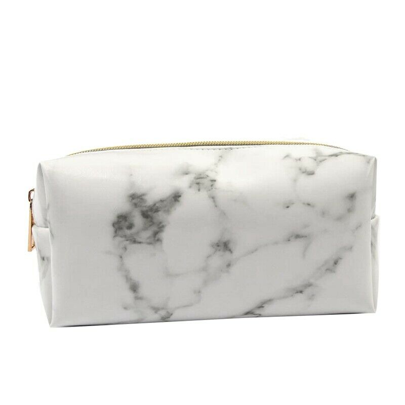 3 Pack Marble Makeup Bag Set Portable Toiletry Pouch Bag Waterproof Organiz M7O4