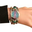 Retro Women Female Leather Belt Wrap Buckle Bracelet Watch Lady Quartz Watches
