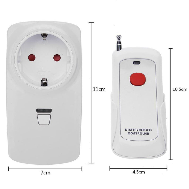 Wireless 1 Button Remote Control Outlet Electrical Light Switch Socket(EU)