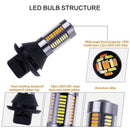 2 Pieces Led Two-Color Car Drl Turn Signal 12V 66Smd 4014 White To Yellow W