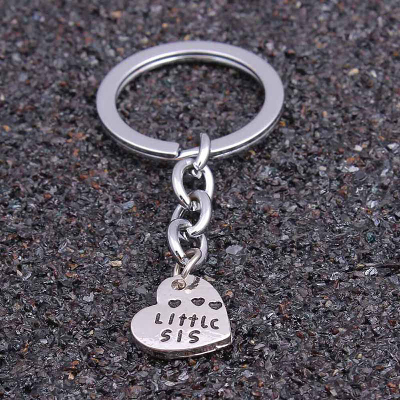 3x/Set Heart Pendant Friendship KeyRings Chains Keychains Family NPft Natural Gw