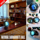 Natural Labradorite Rose Crystal Ball Quartz Amethyst Sphere Stone Craft Deluxe
