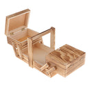 Wooden Cantilever Sewing Box Organizer, Needles, Thread, Scissors, Craft Storage