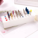 30 Holes Case Tool Organizer Display Stand Storage Holder Nail Drill Bit Box