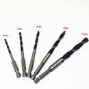5x 1/4" HSS Drill Speed Steel Bit Set Woodworking Hexagonal Handle Power Tool kj