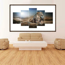 Lion 5D DIY Full Drill Diamond Painting 5-pictures Combination Crafts Kits