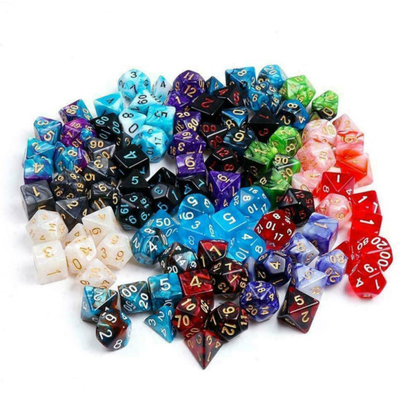 7PCS/Set Multi-sided Acrylic Dice Games Dices K2O7