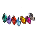 100 Colorful Crystal Eye Rhinestone Flatback Sewing Button Wedding Decor DIY