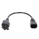 1ft IEC 320 C14 Male Plug to NEMA 5-15R 3 Prong Female PC Power Adapter Cab