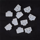 10Pcs Ethernet Hub Port RJ45 Anti Dust Cover Cap Protector Plug White MO