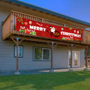 Christmas Letters Banner Decorative Festival Banner Flag (Santa Claus)