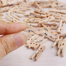 150pcs Mini Natural Wooden Clothes Photo Paper Clothespin Craft Clips 25mm  A3M4