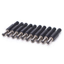 10pcs 5.5x2.1mm DC Male Jack Plug Adapter Connector DIY Components ES