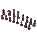 16pcs Plastic Chess Pieces - Pieces Only - No Board - 63mm King Brown