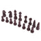16pcs Plastic Chess Pieces - Pieces Only - No Board - 63mm King Brown