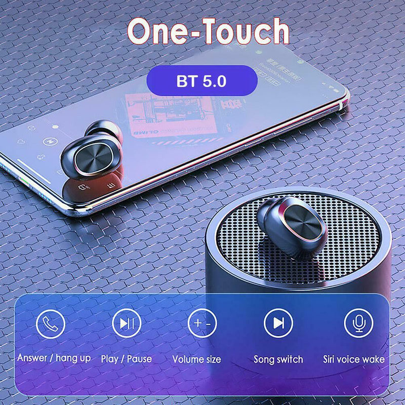 B5 TWS Wireless BT5.0 In-ear Touch Control Mini Headset with Charging Case