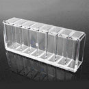 8 Holes Clear Brush Lipstick Holder Makeup Organizer Cosmetic Storage Stand Q6T3