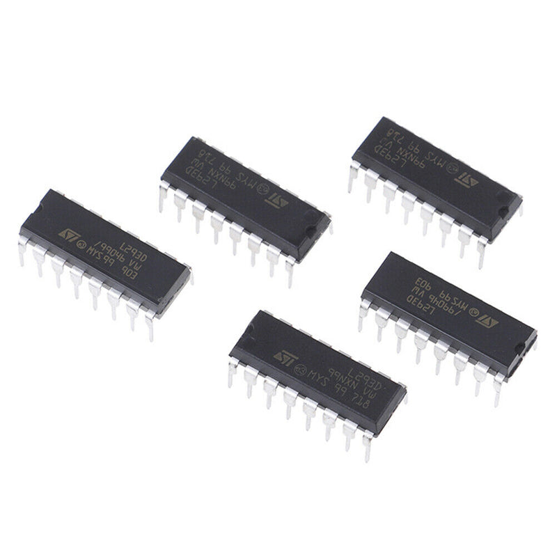 5Pcs Push-Pull four-channel motor driver IC ST L293D L293 DIP16' J Bq
