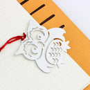 1 pcs owl hollow tassel stainless steel bookmark office statione%!