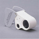 60X Magnifying Loupe Jewelry Eye Glass Magnifier LED Light Jewelers Loop Pocket_