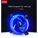 120mm computer Case Cooling Fan 3pin/4pin LED Ring Silent Fan Radiator Fan  F1T2