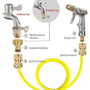Garden Flush Hose Nozzle Kit with Brass Nozzle, Connector, Heavy Duty Hose